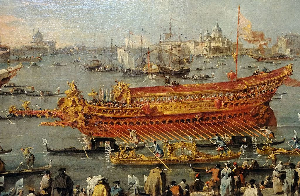 Il Doge sul Bucintoro presso la Riva di Sant'Elena - Musée du Louvre, Paris, dettaglio